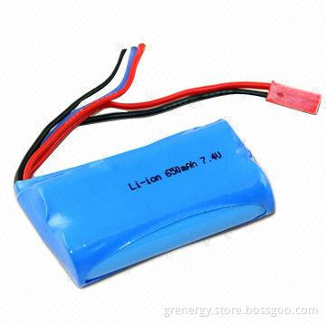 Cylindrical Rechargeable Lithium-ion Battery with 7.4V 650mAh 14430, with UL, CE, RoHS Certificate